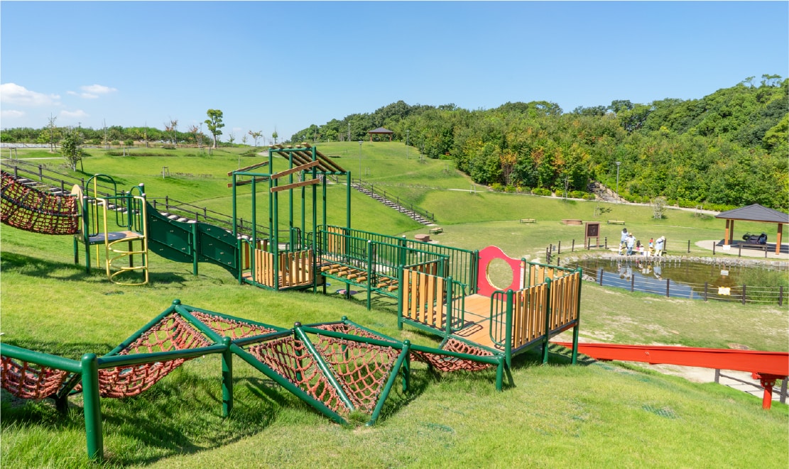 1日たっぷり遊べる、充実の公園施設。